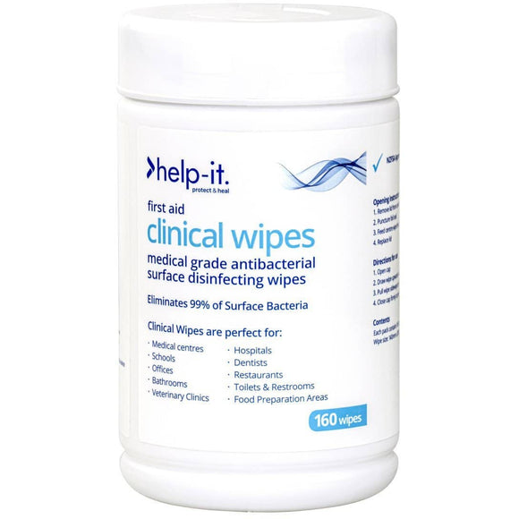 Medical Grade Clinical Alcohol Wipes - Tub of 160