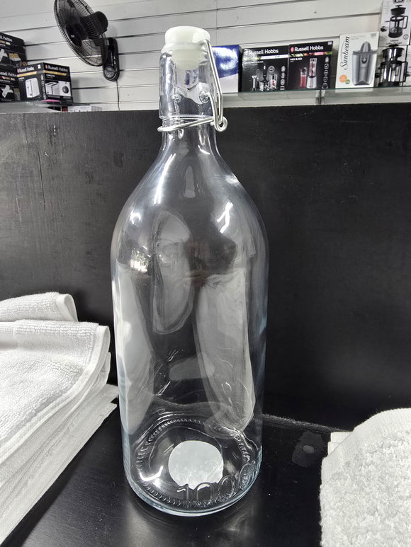 Glass Bottle Swing Top 1L - Round