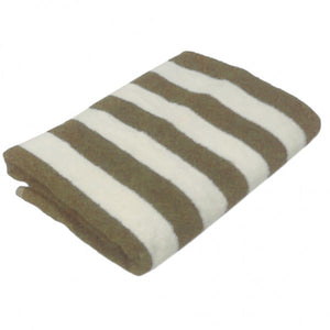 Mocha / White Striped Pool Towel