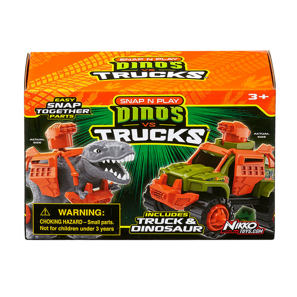 Road Rippers Snap n Play Dinos vs Trucks - Assorted