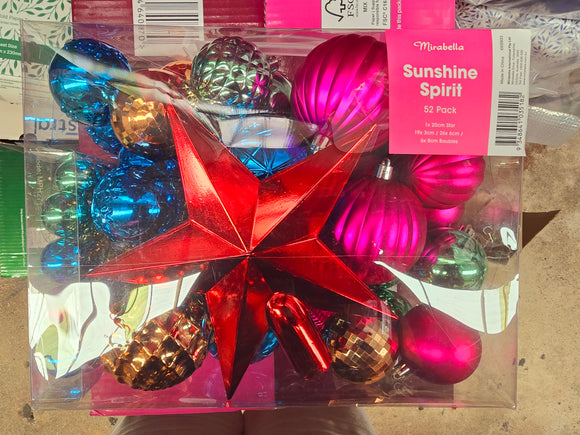 Bauble Set 52pc - Assorted