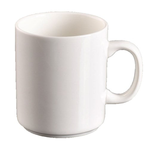 White Mug Can 350ml Stackable x6