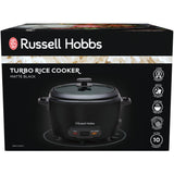 10 Cup Turbo Rice Cooker Matte Black