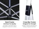 Xclusive Hex Gazebo 3x3m Black with Wheel Bag
