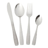 Hammered Cutlery Set Stainless Steel 16 Piece