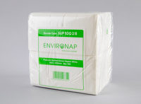 PACK Environap White Quilted 2ply Dinner Napkin Redifold x 100