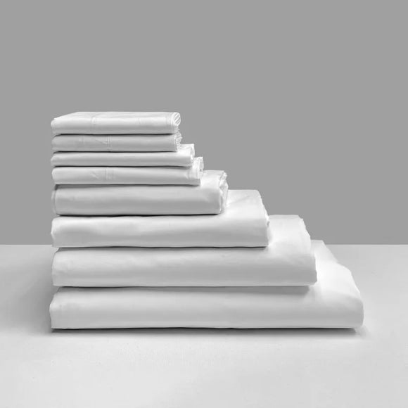 Elite Percale Super King Fitted Sheet White