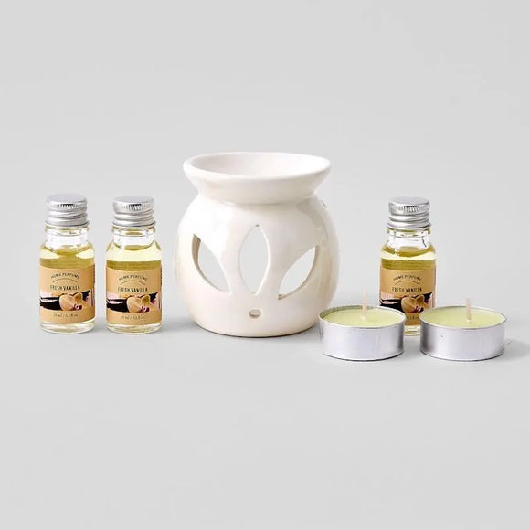 Aroma Set Tea Light with Cermic Oil Burner