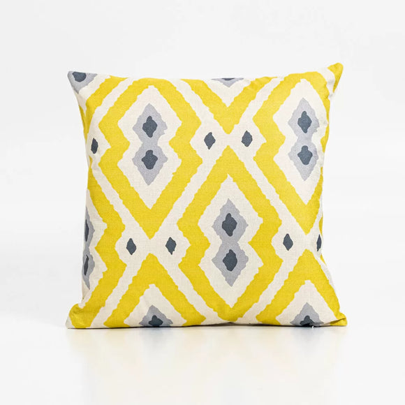 Cushion Cover Yellow Aztec - Square