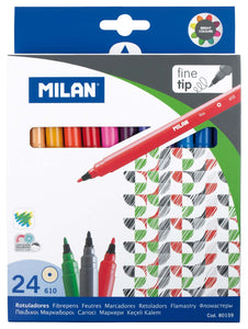 Milan Markers Fine Tip Assorted Colours x 24
