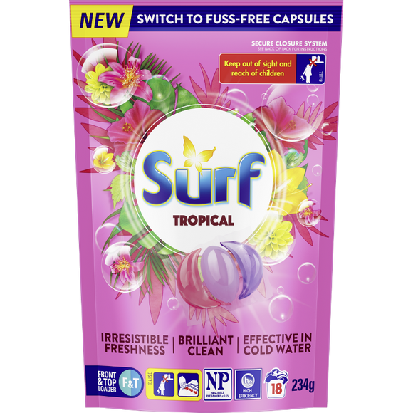 Surf Laundry Capsules Tropical 18's