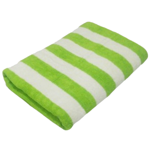 Green/White Striped Pool Towel