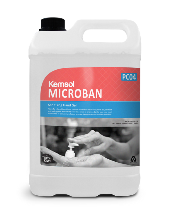 Microban Gel Hand Sanitiser 5L