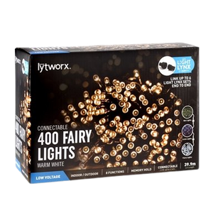 Lytworx 400 LED Warm White Connectable Party Fairy Lights