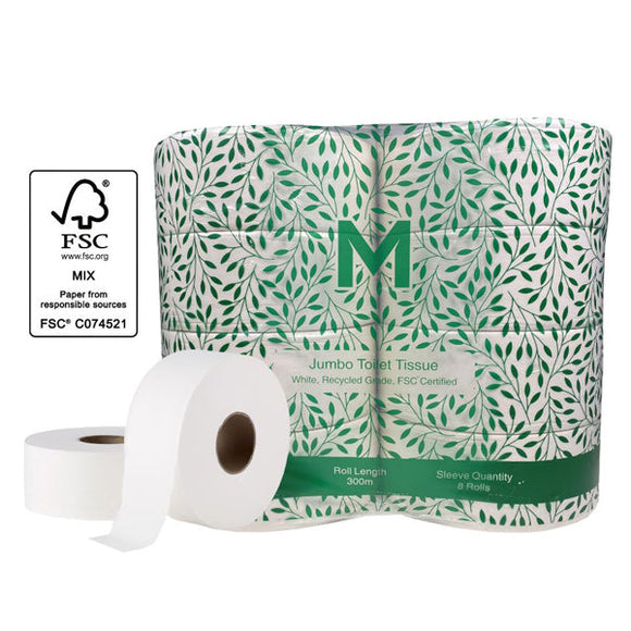 M-Series Recycled Jumbo Toilet Roll 2ply x1