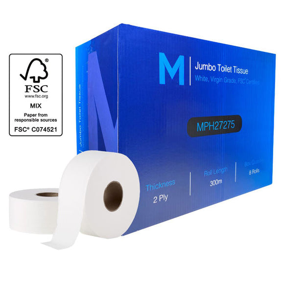 M-Series Jumbo Premium Toilet Roll 2ply x1