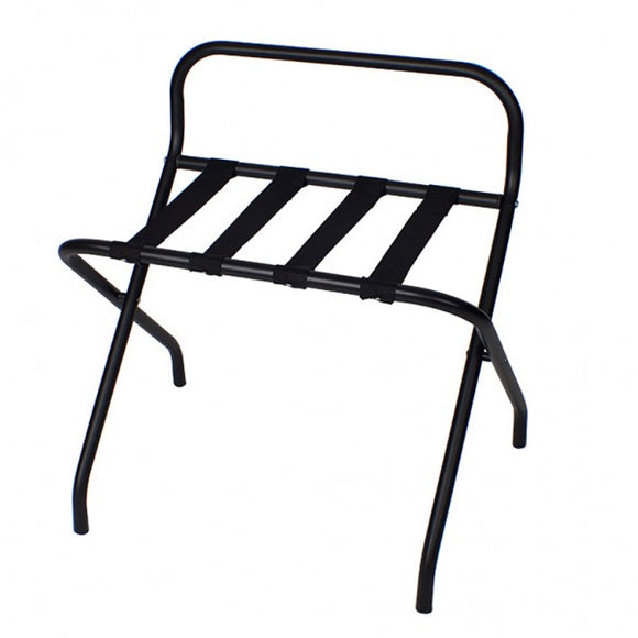 Black Luggage Rack With High Back