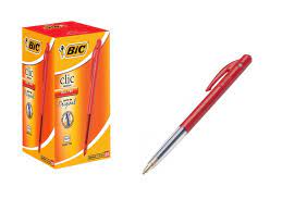 BIC Clic Medium Ballpoint Pen Red x 10