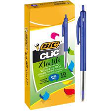 BIC Clic Medium Ballpoint Pen Blue x 10