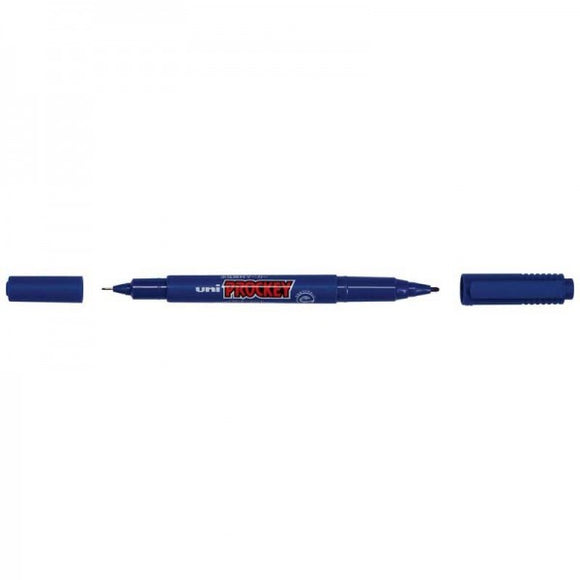 Uni Prockey Dual Tip Marker Blue