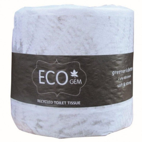 1 x ROLL EcoGem Wrapped Toilet Paper Recycled