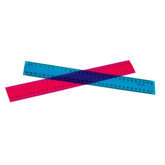 Fluorescent Plastic Ruler 30cm