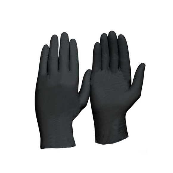 Bastion Nitrile Disposable Gloves Black -Large