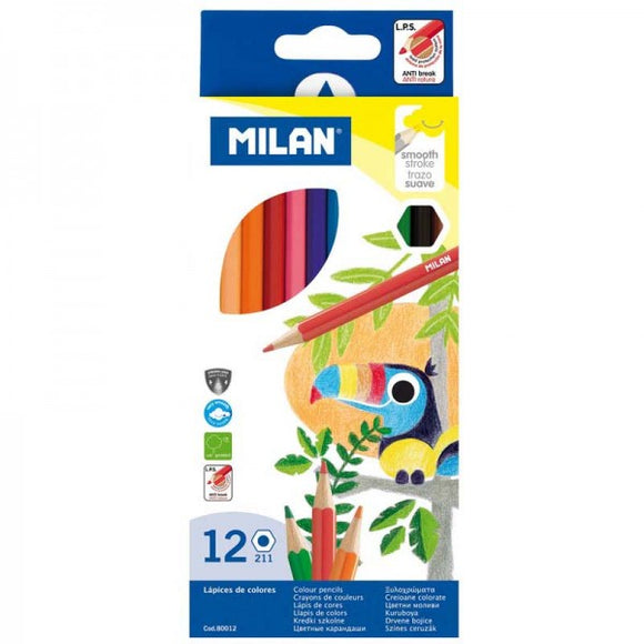 Milan Coloured Pencils 12pcs